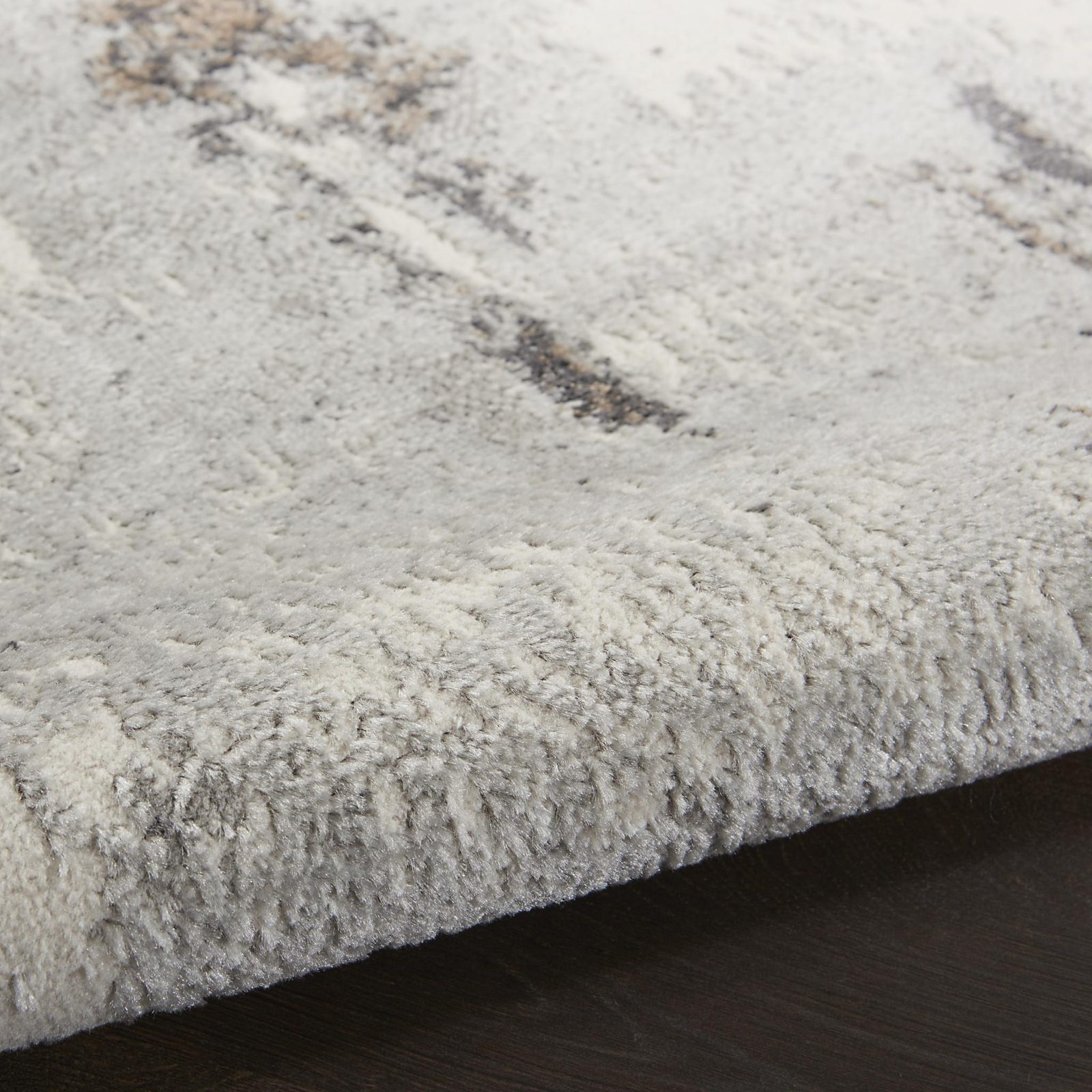 5′ X 7′ Ivory Gray Brown Abstract Area Rug