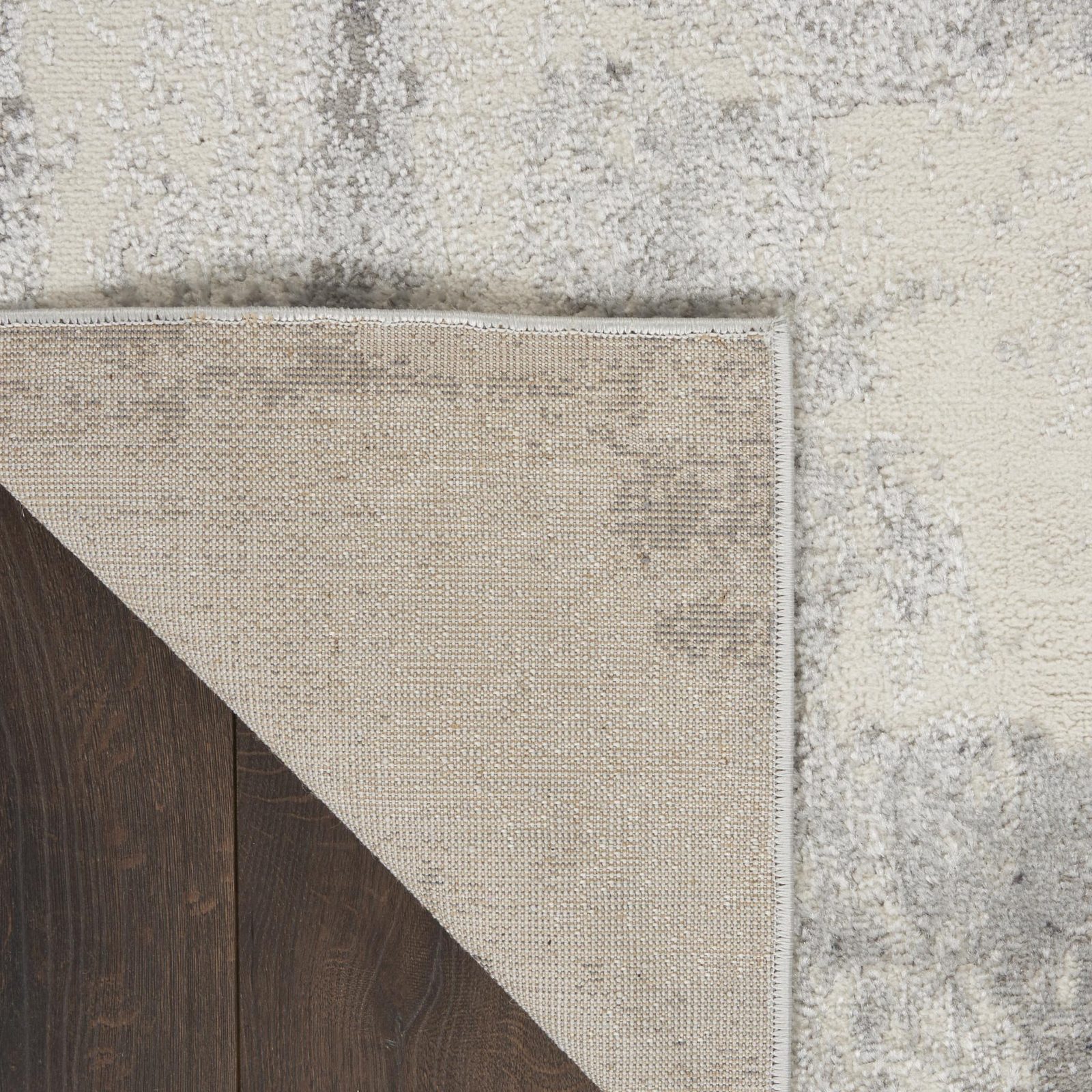 5′ X 7′ Ivory Gray Brown Abstract Area Rug