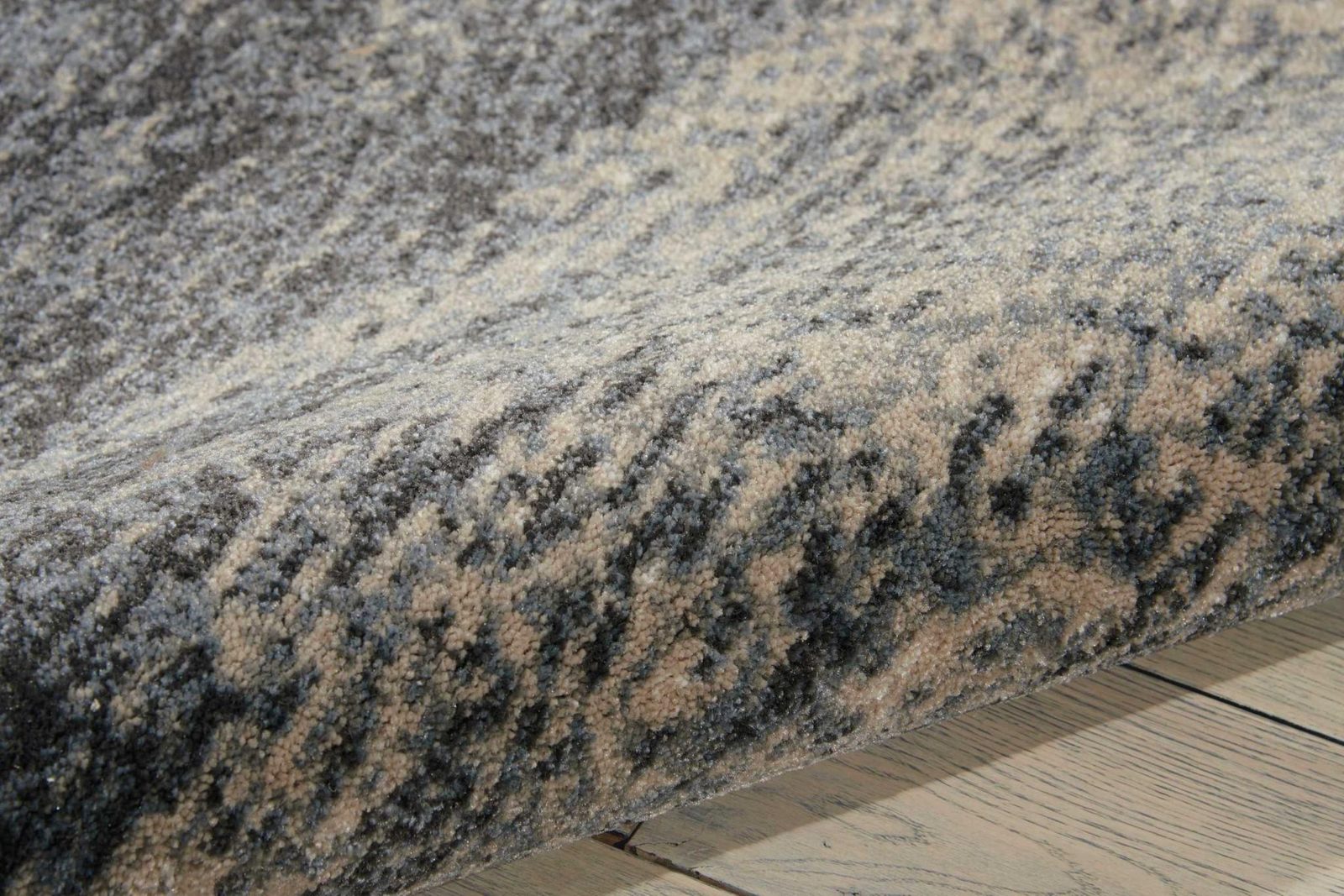 5′ X 7′ Gray Black and Beige Abstract Area Rug