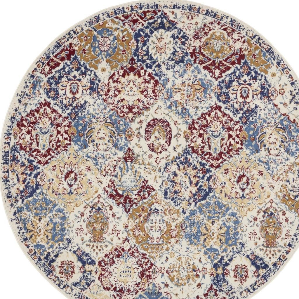 4′ X 6′ Charcoal Ivory Abstract Shag Area Rug III
