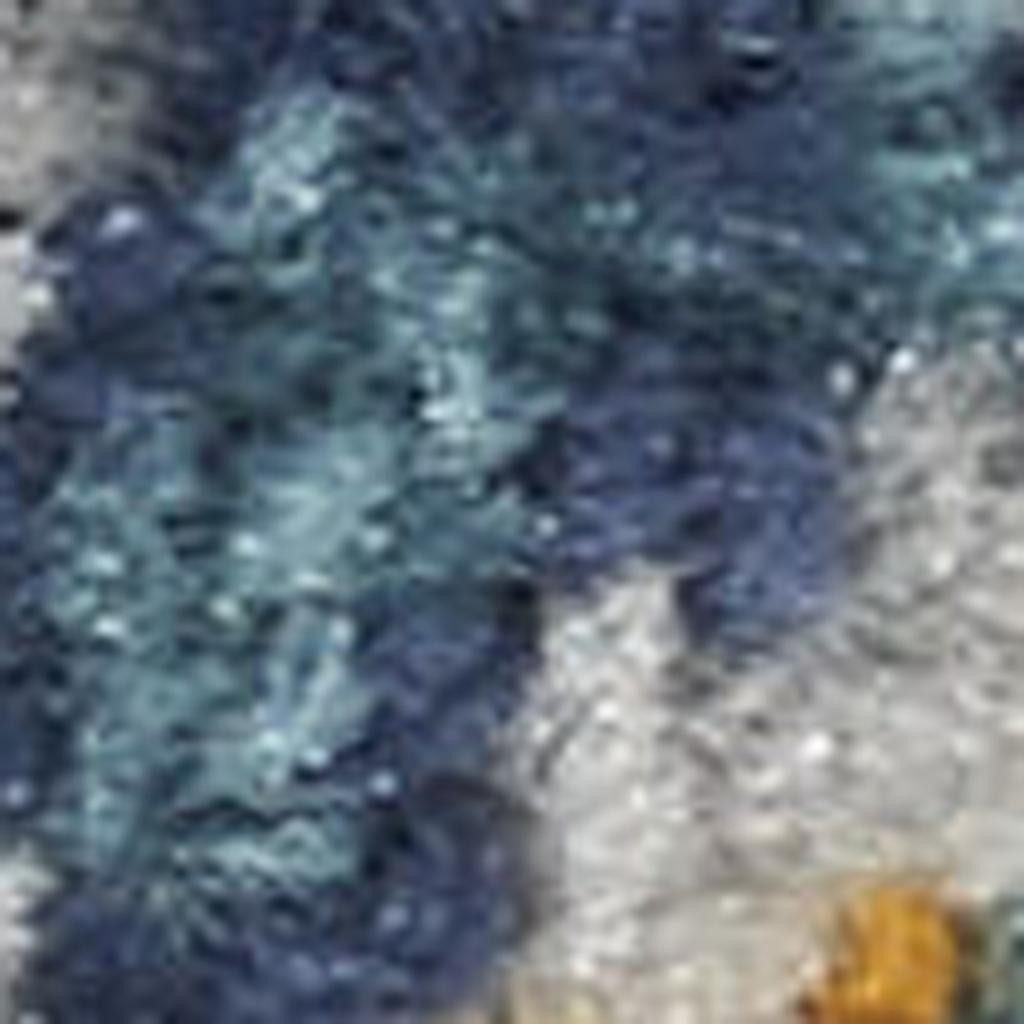 4′ X 6′ Charcoal and Ivory Abstract Shag Area Rug