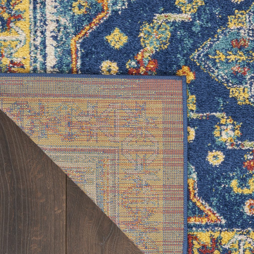 8′ X 10′ Blue and Yellow Oriental Area Rug