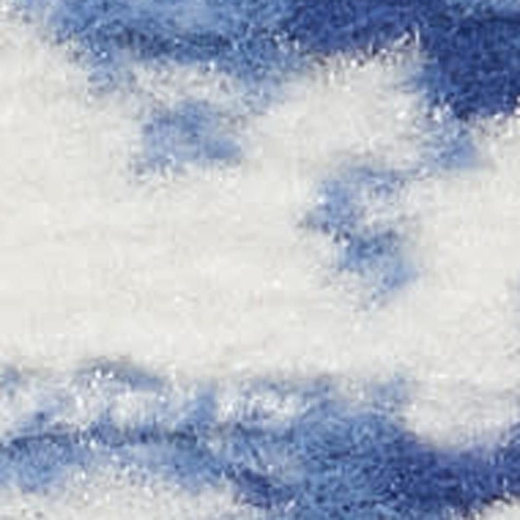 8′ X 10′ Ivory and Blue Geometric Distressed Area Rug