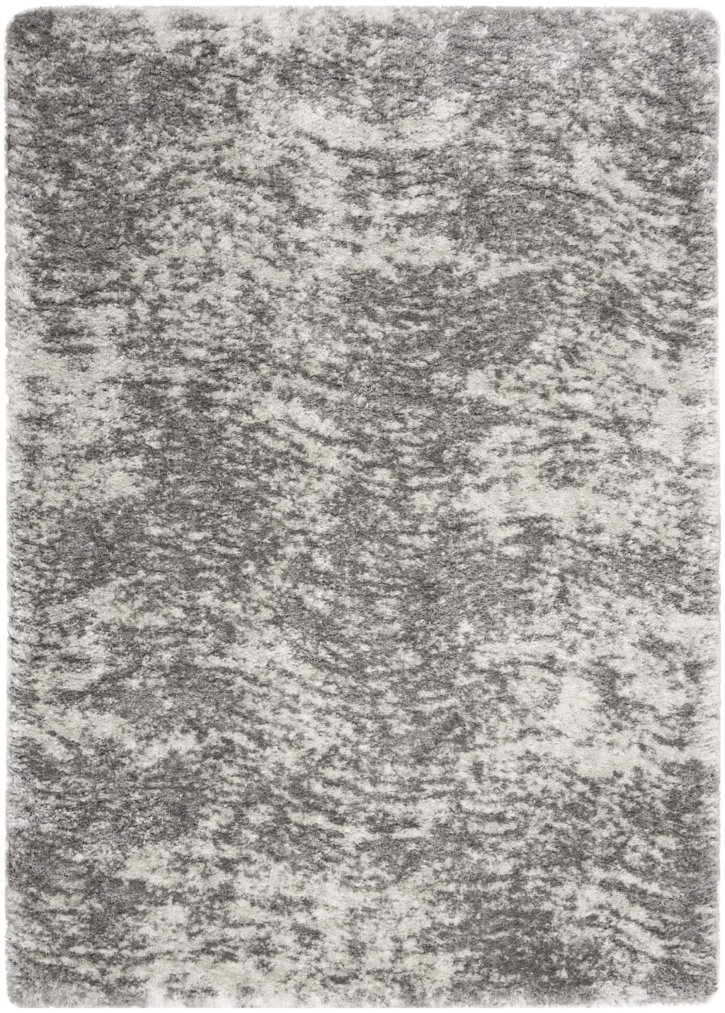 5′ X 7′ Charcoal Ivory Abstract Shag Area Rug II