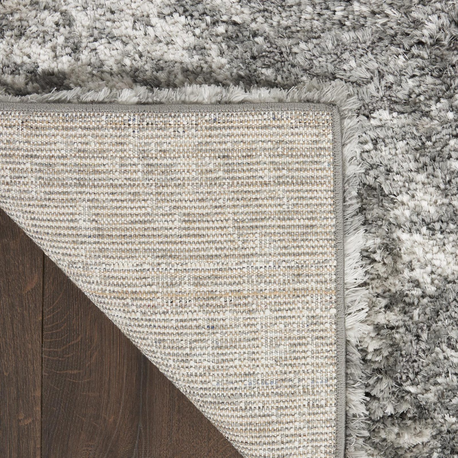 5′ X 7′ Charcoal Ivory Abstract Shag Area Rug II