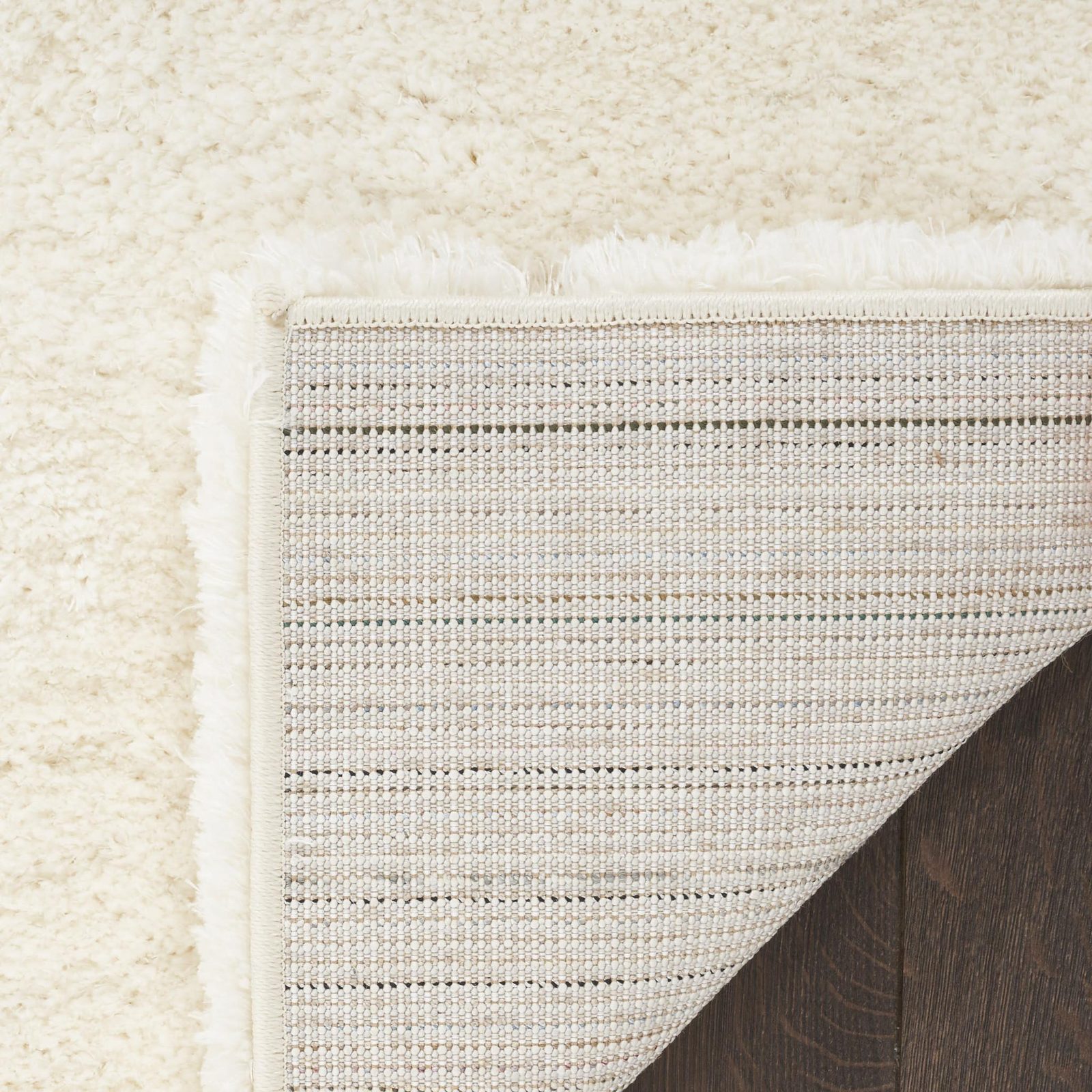 5′ X 7′ Cream Shag Area Rug