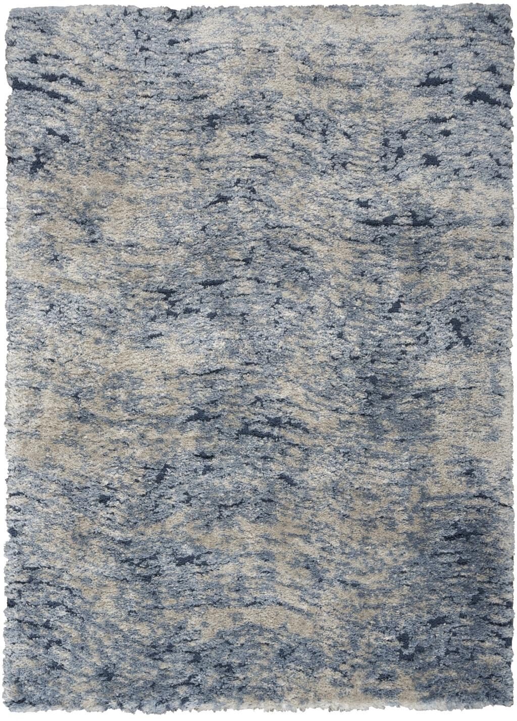 5′ X 7′ Sky Blue Abstract Shag Area Rug