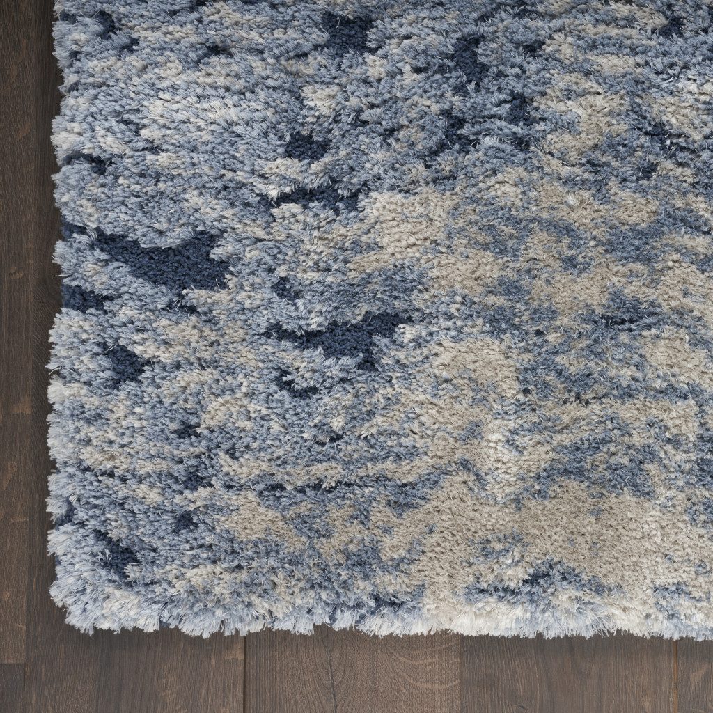 5′ X 7′ Sky Blue Abstract Shag Area Rug
