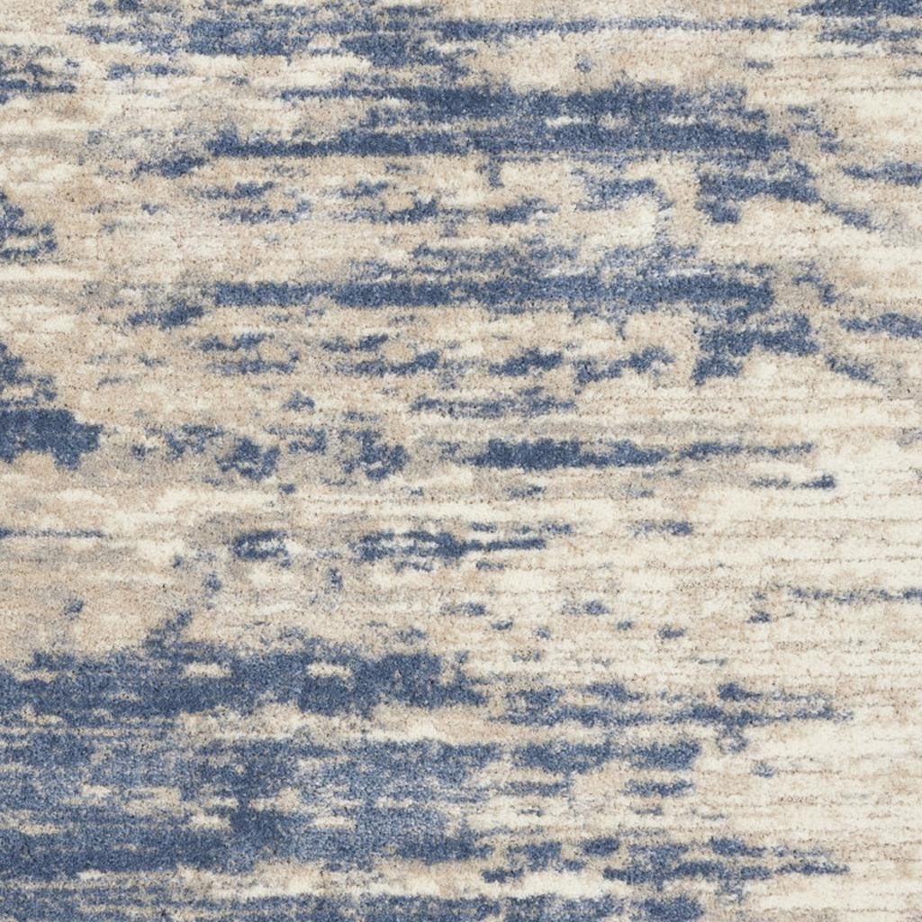 7′ X 9′ Light Blue Gray Abstract Shag Area Rug