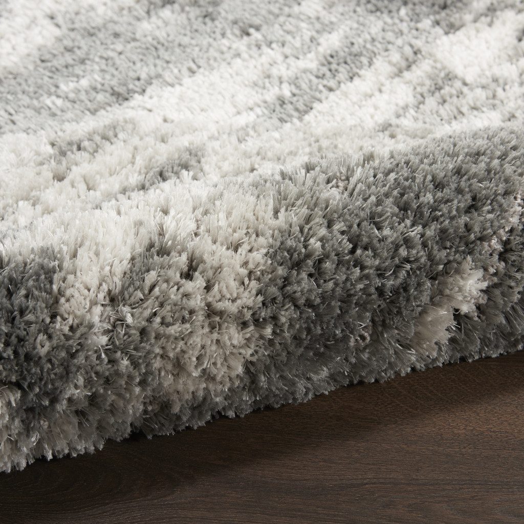 8′ X 10′ Charcoal Ivory Abstract Shag Area Rug II