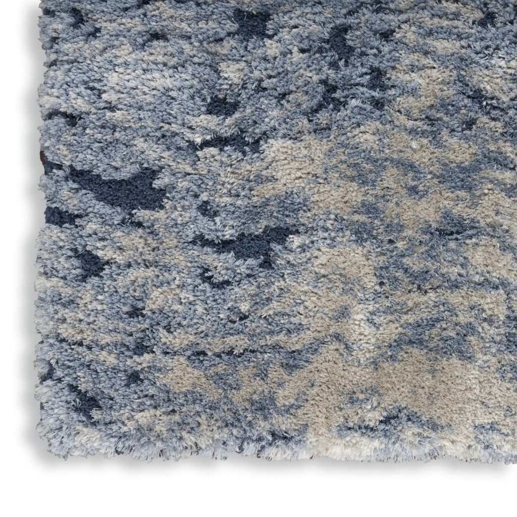 8′ X 10′ Sky Blue Abstract Shag Area Rug