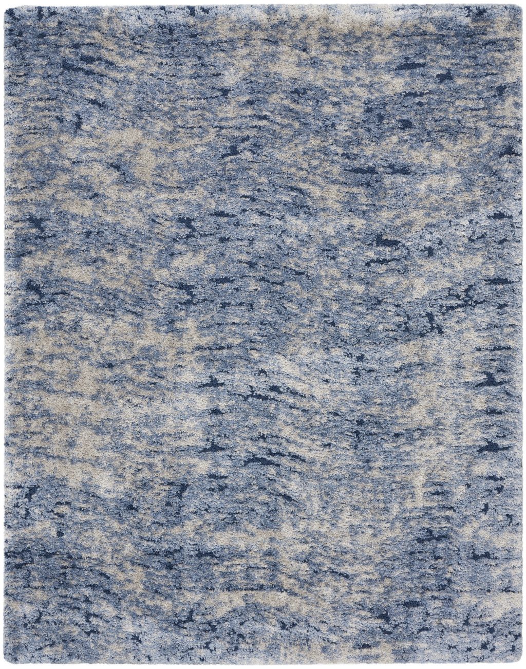 8′ X 10′ Sky Blue Abstract Shag Area Rug