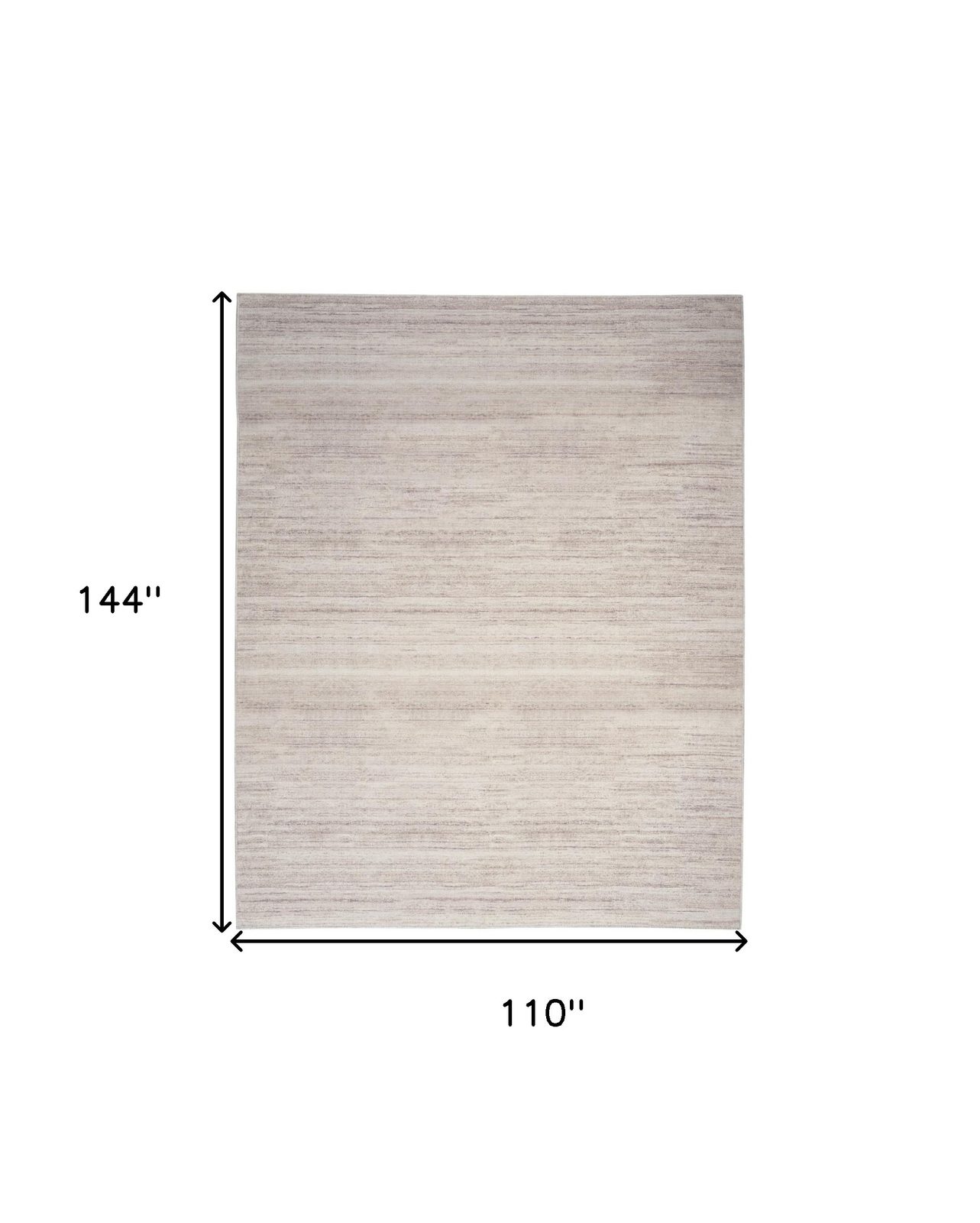 9′ X 12′ Ivory Light Brown Abstract Washable Area Rug