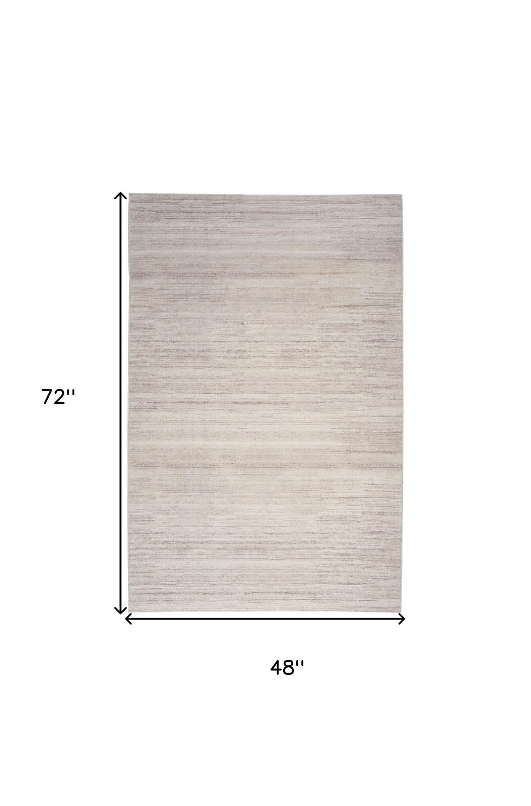 4′ X 6′ Ivory Light Brown Abstract Washable Area Rug