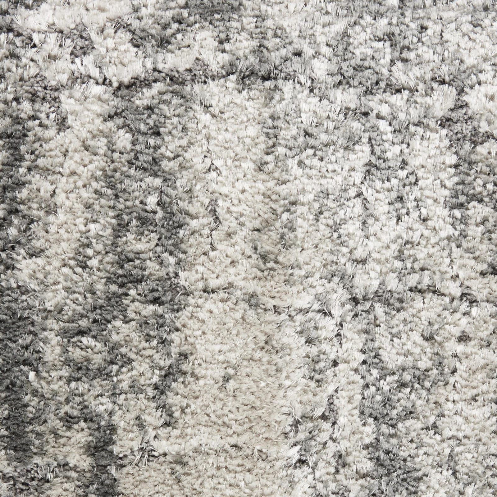 8′ X 10′ Charcoal Ivory Abstract Shag Distressed Area Rug
