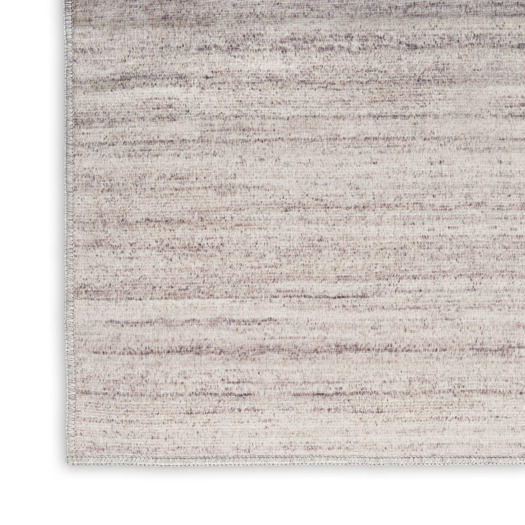 8′ X 10′ Ivory and Light Brown Washable Area Rug