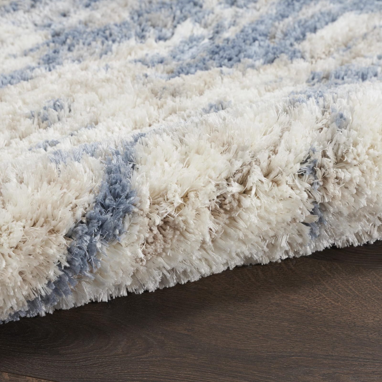 4′ X 6′ Light Blue Gray Abstract Shag Area Rug