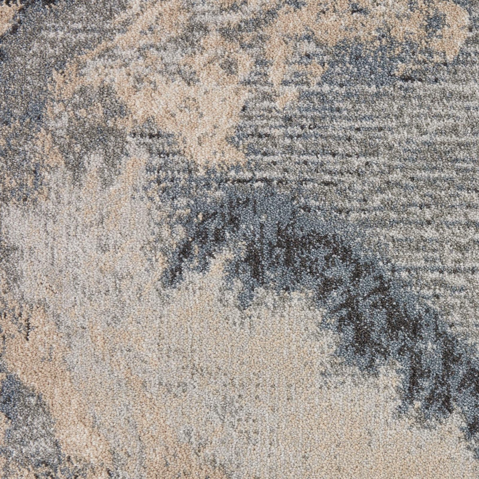 8′ X 11′ Gray Blue and Ivory Abstract Area Rug
