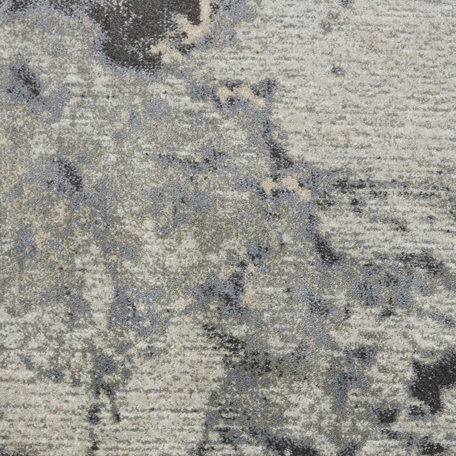8′ X 11′ Gray Blue and Ivory Abstract Area Rug