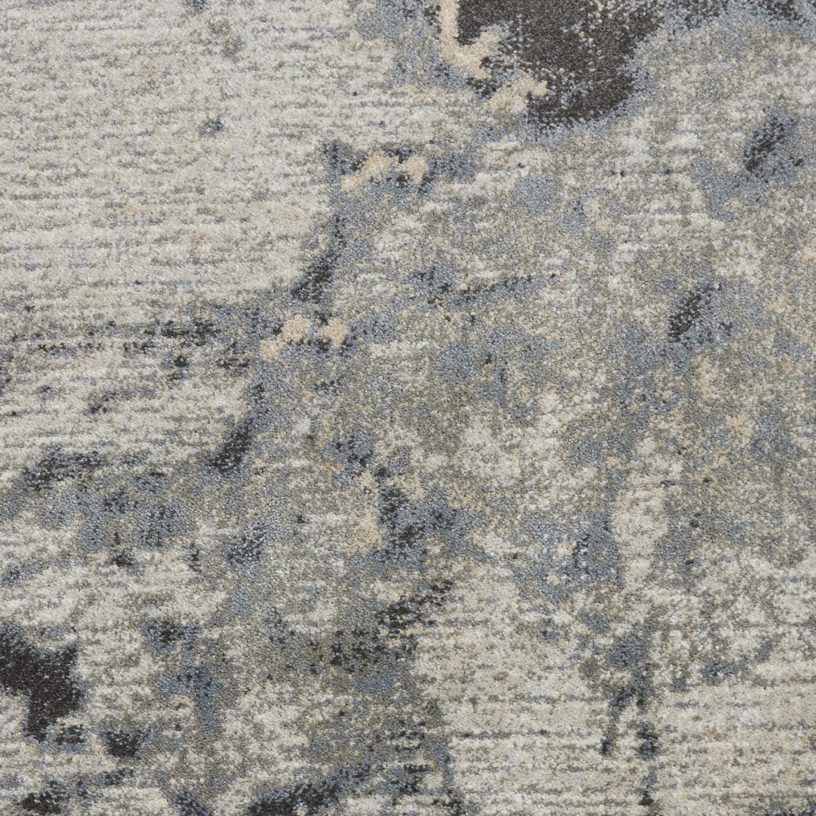5′ X 7′ Gray Blue and Ivory Abstract Area Rug