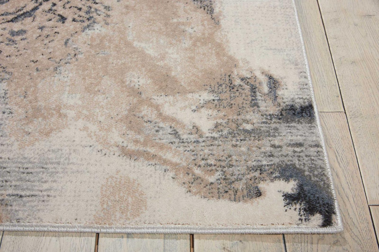 5′ X 7′ Gray Blue and Ivory Abstract Area Rug