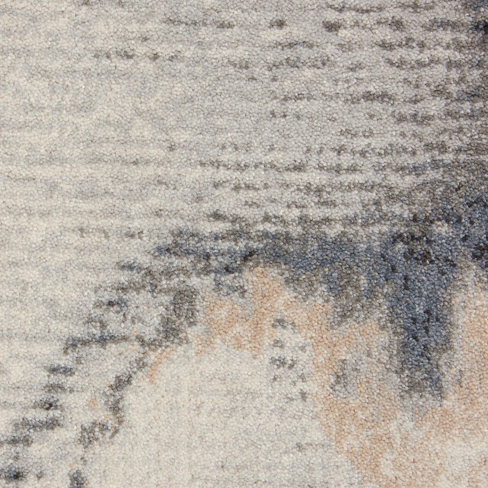 5′ X 7′ Gray Blue and Ivory Abstract Area Rug