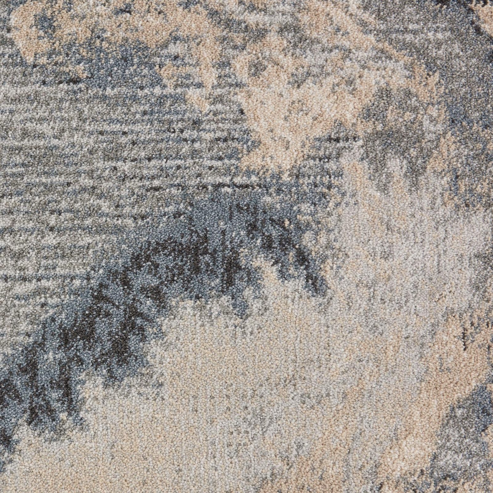 4′ X 6′ Gray Blue and Ivory Abstract Area Rug