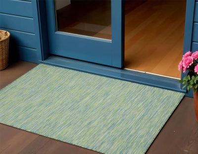 3′ X 5′ Blue And Green Indoor Outdoor Area Rug