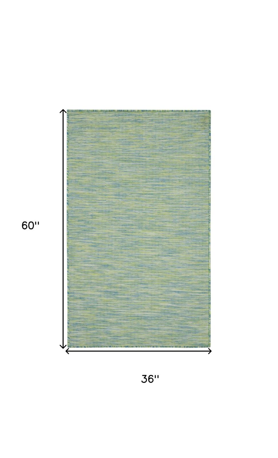 3′ X 5′ Blue And Green Indoor Outdoor Area Rug