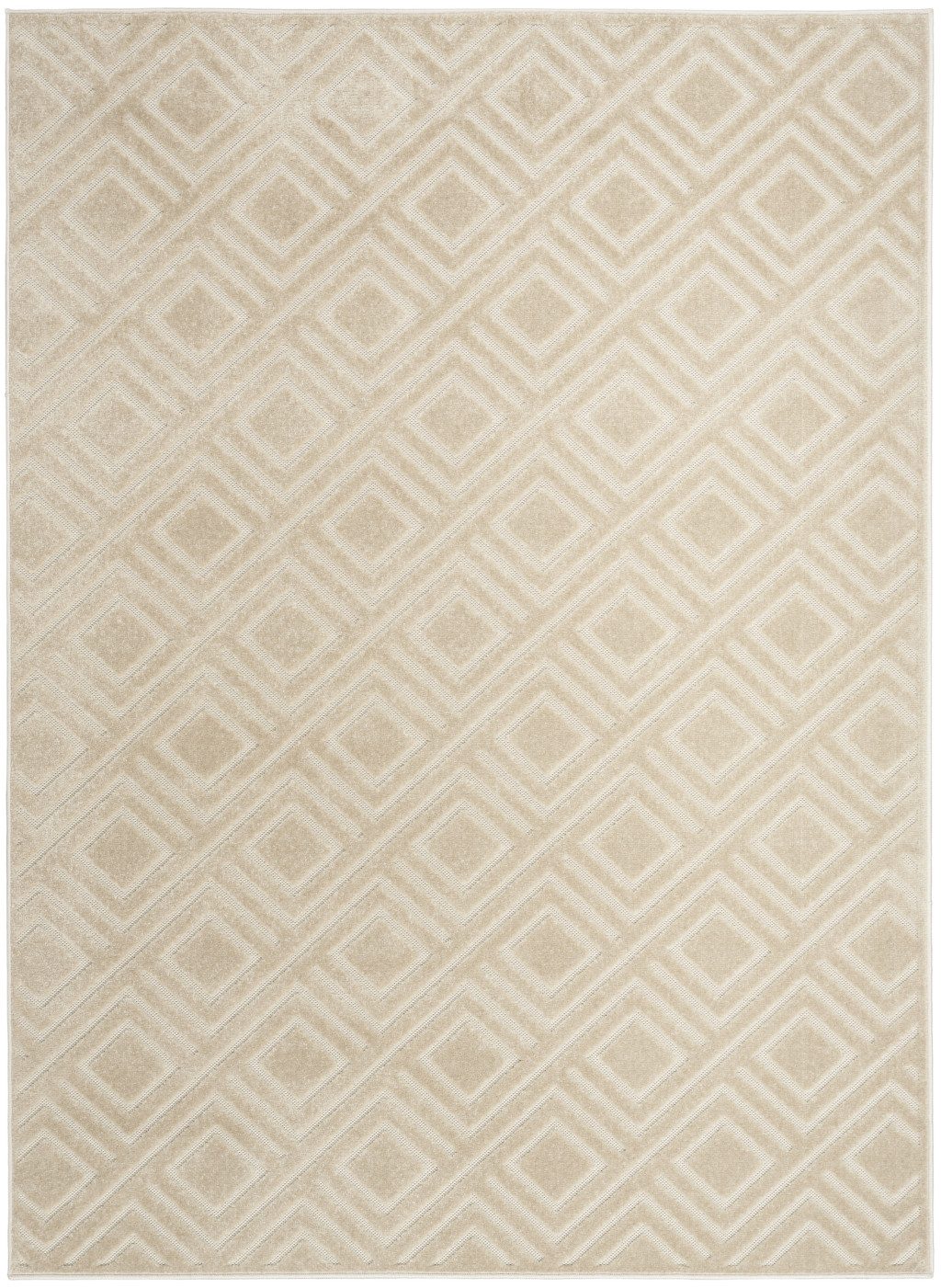 5′ X 7′ Beige Geometric Area Rug