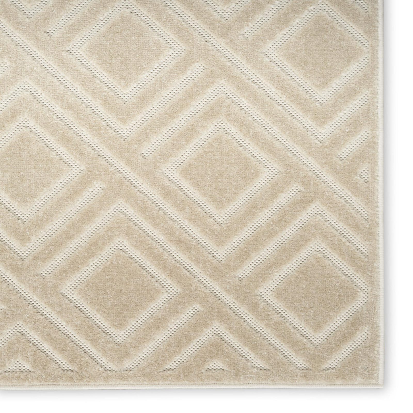 5′ X 7′ Beige Geometric Area Rug