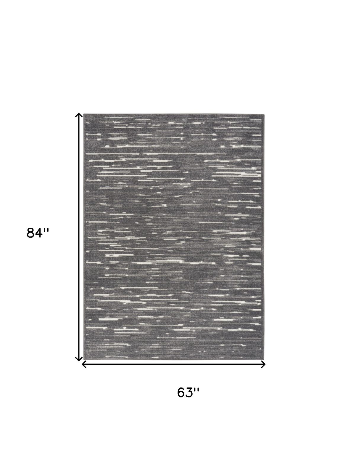 5′ X 7′ Gray Geometric Area Rug