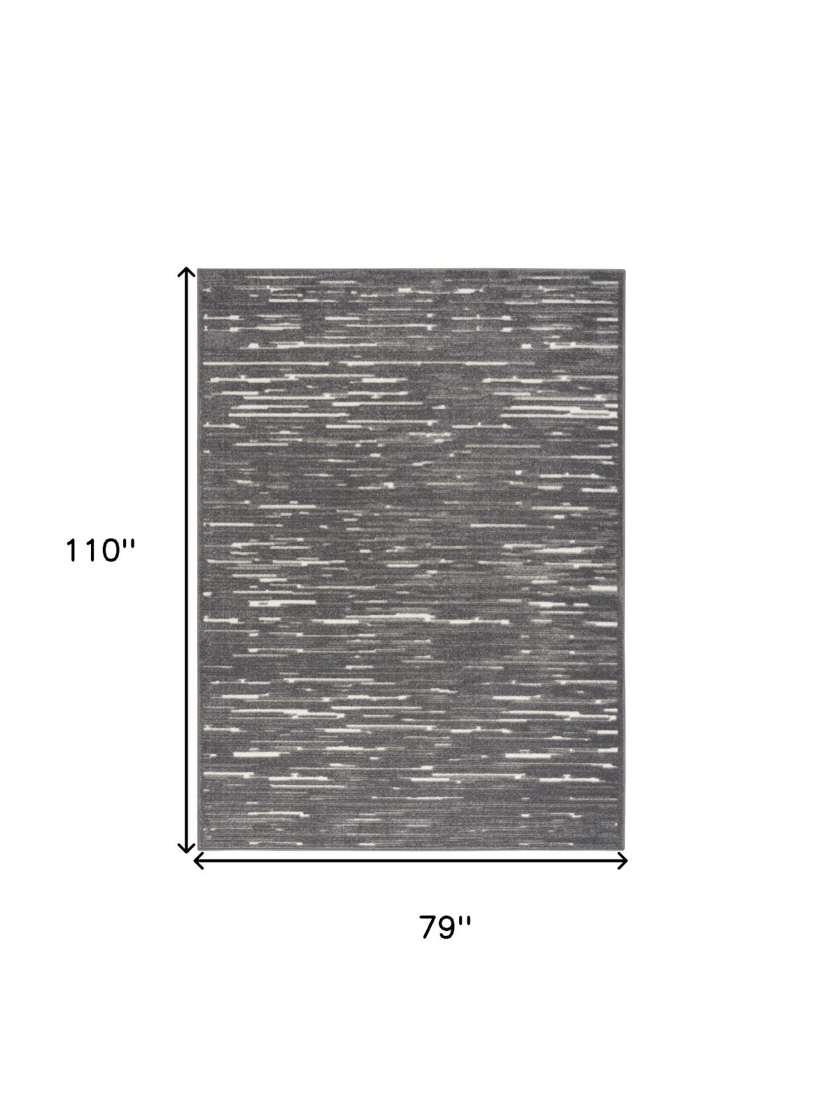 7′ X 9′ Gray Geometric Area Rug