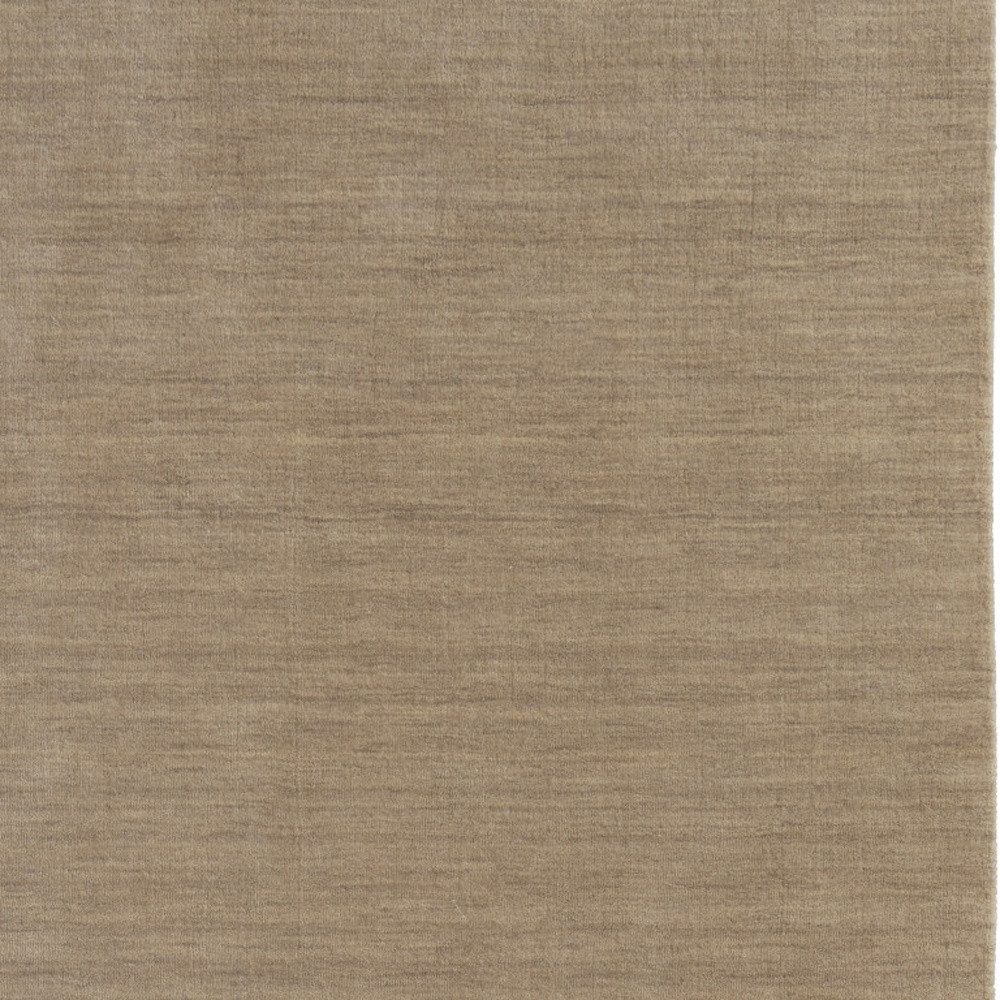 Tan Wool Hand Woven Area Rug