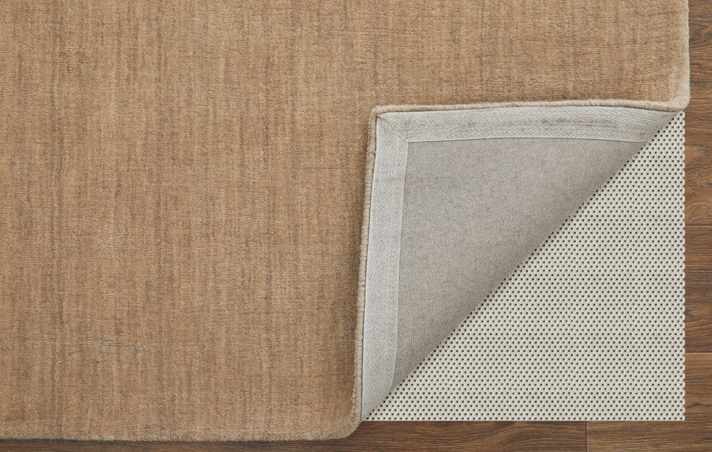 Tan Wool Hand Woven Area Rug