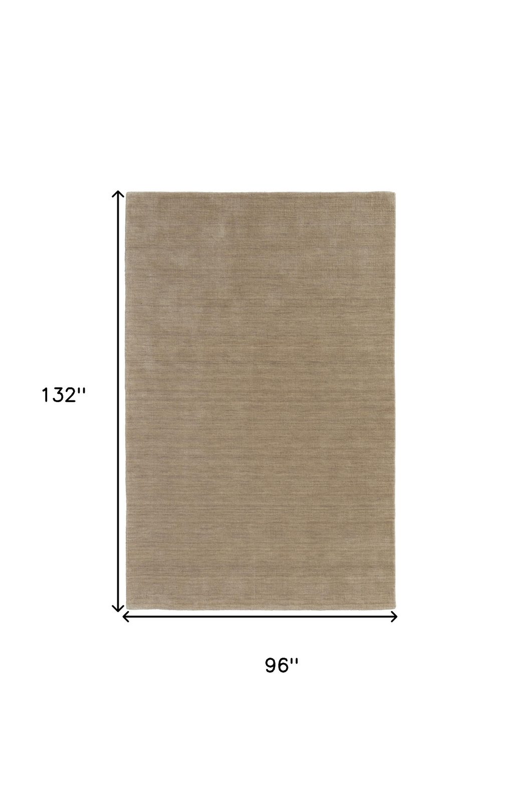 Tan Wool Hand Woven Area Rug