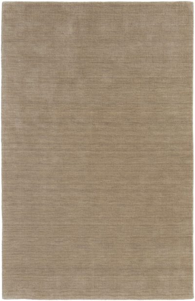 Tan Wool Hand Woven Area Rug