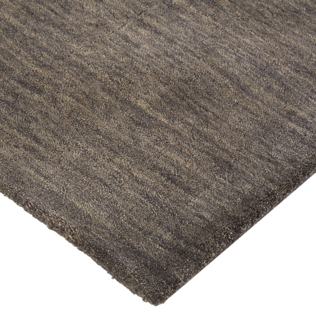 4′ X 6′ Brown Wool Hand Woven Area Rug