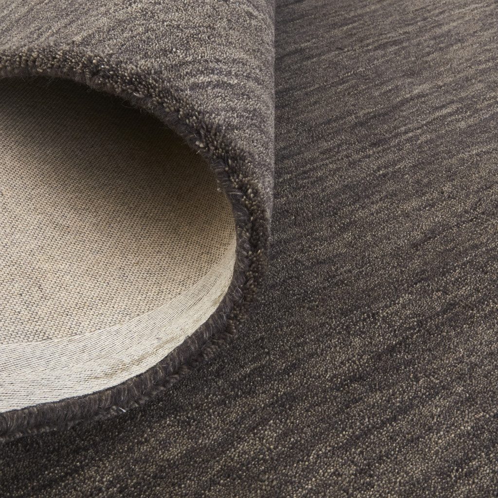 5′ X 8′ Brown Wool Hand Woven Area Rug