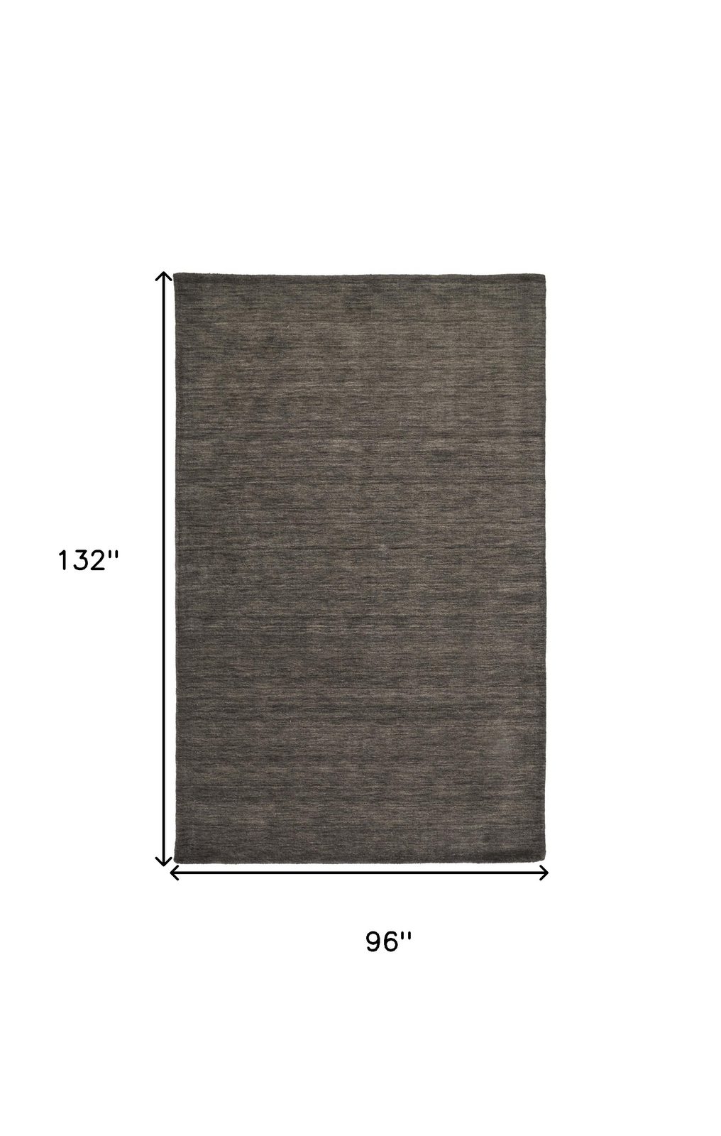 8′ X 11′ Brown Wool Hand Woven Area Rug