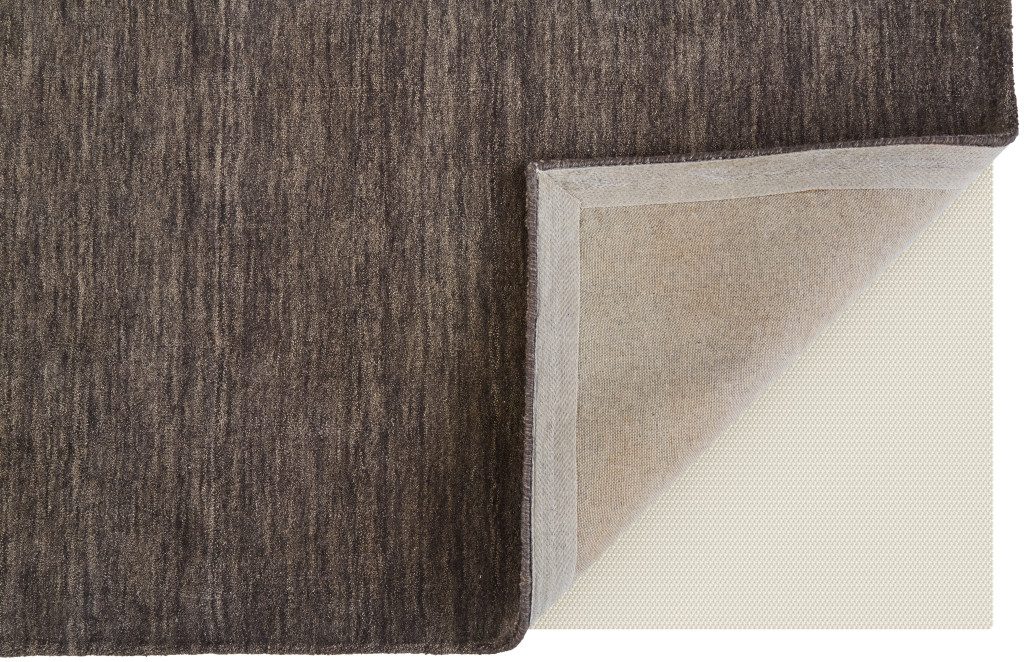 9′ X 13′ Brown Wool Hand Woven Area Rug
