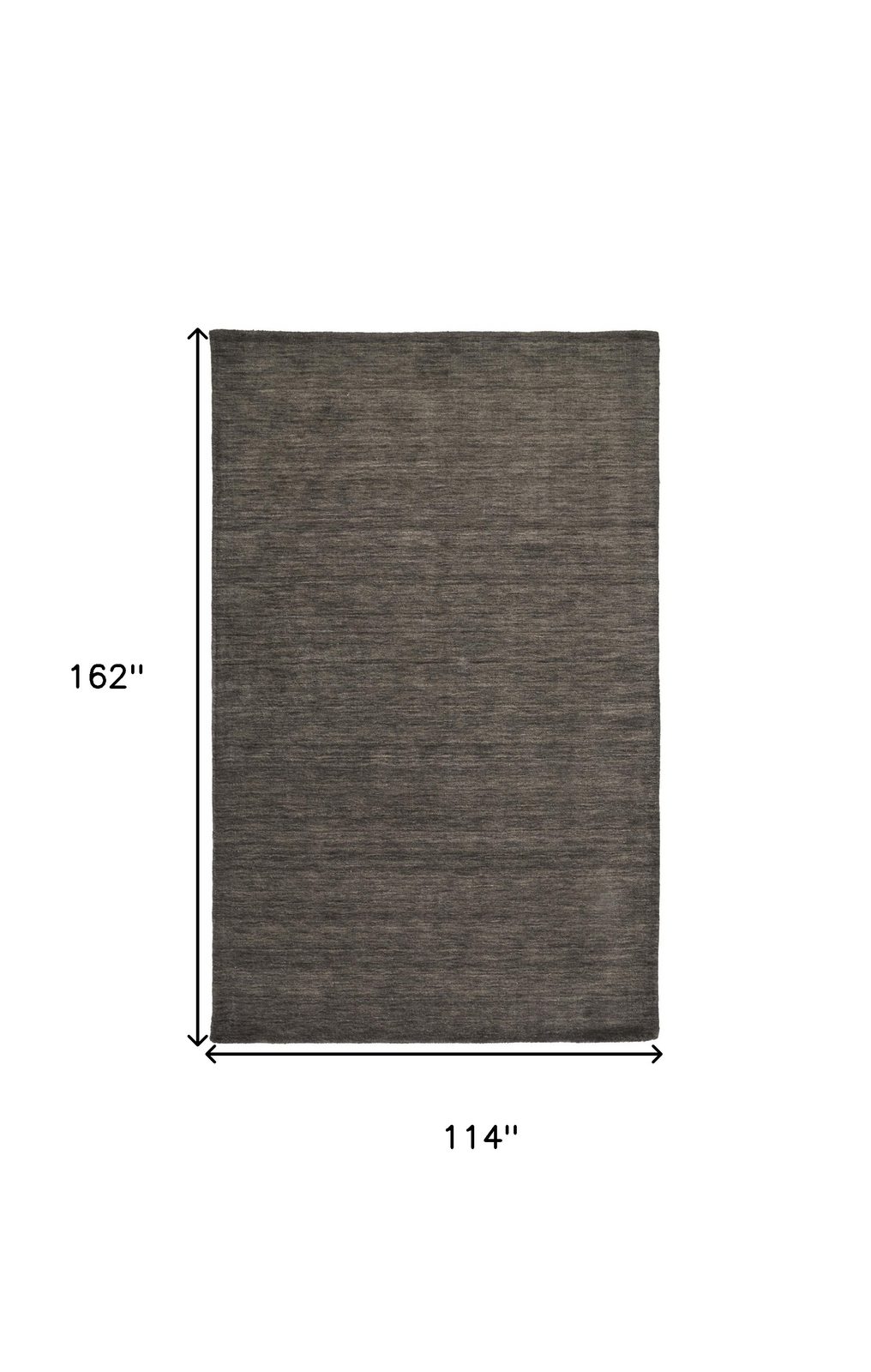 9′ X 13′ Brown Wool Hand Woven Area Rug