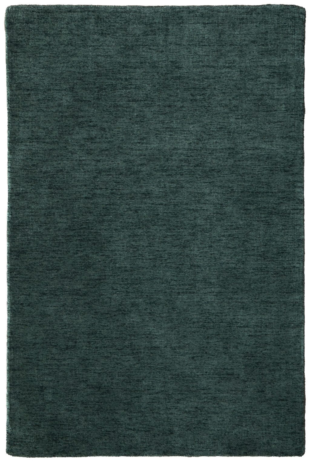 5′ X 8′ Green Wool Hand Woven Area Rug