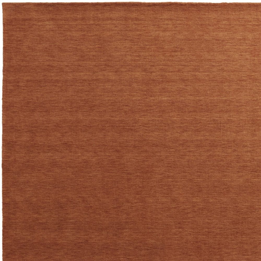 4′ X 6′ Orange Wool Hand Woven Area Rug