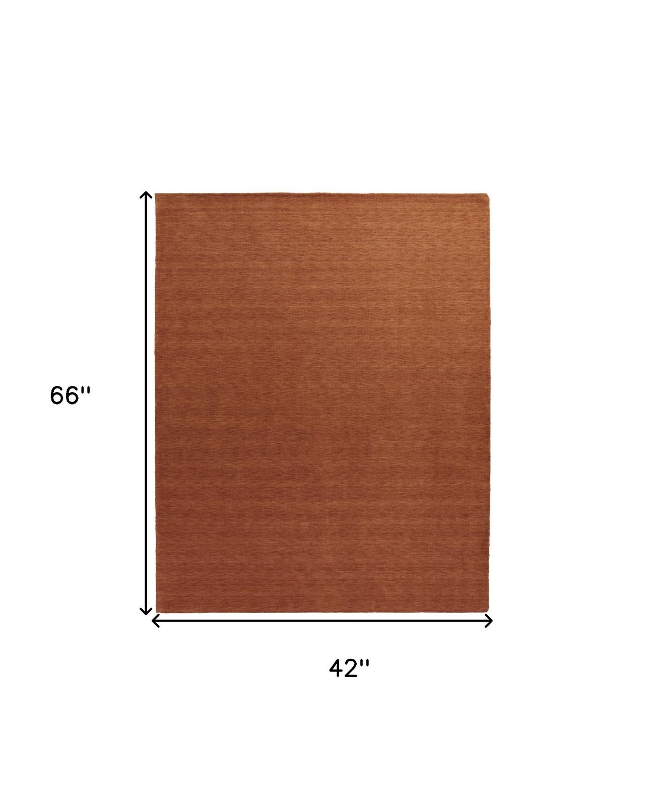4′ X 6′ Orange Wool Hand Woven Area Rug