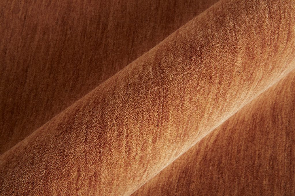 8′ X 11′ Orange Wool Hand Woven Area Rug