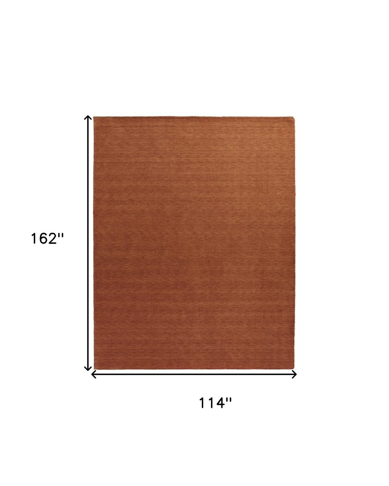 9′ X 13′ Orange Wool Hand Woven Area Rug