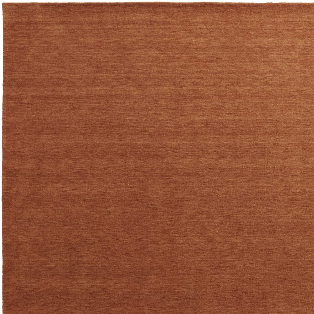 2′ X 3′ Orange Wool Hand Woven Area Rug