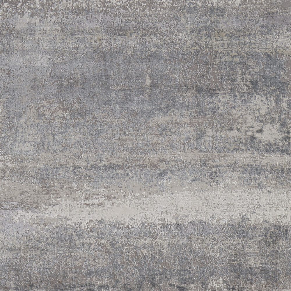 3′ X 5′ Gray Abstract Area Rug With Fringe