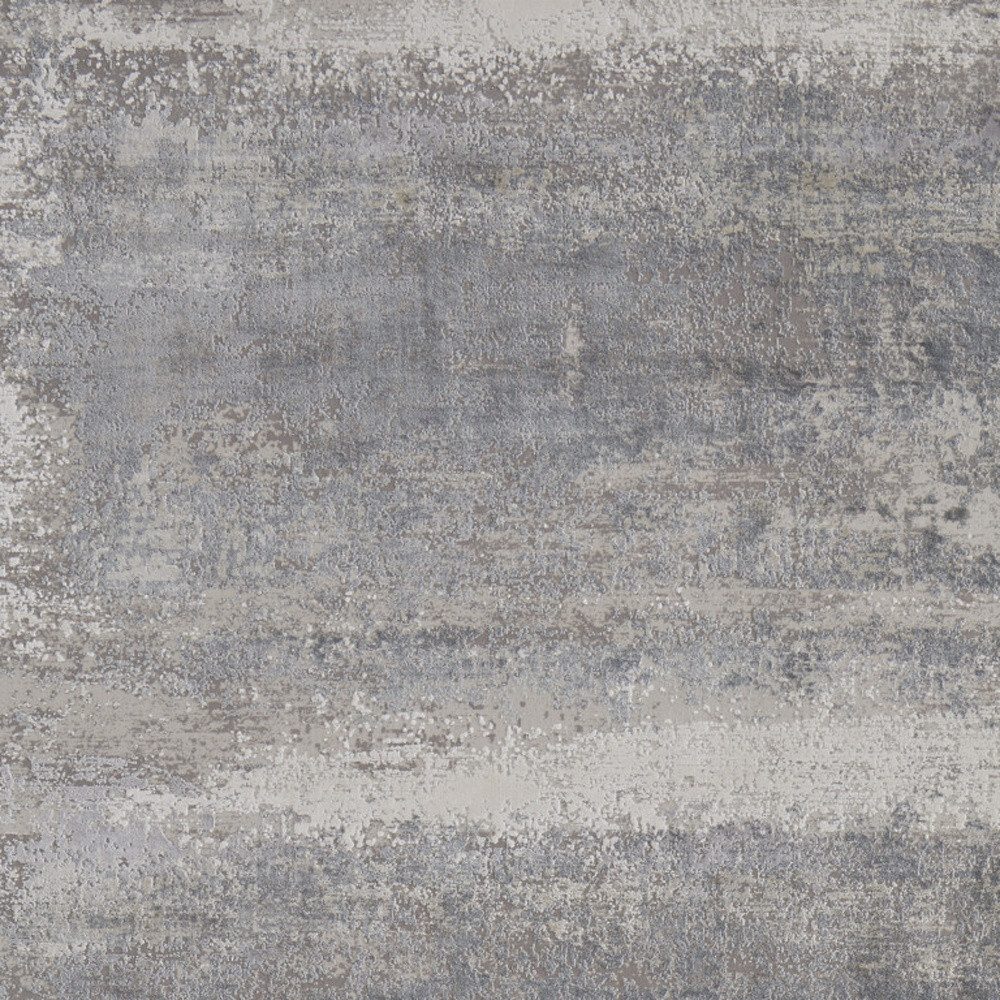 3′ X 5′ Gray Abstract Area Rug With Fringe